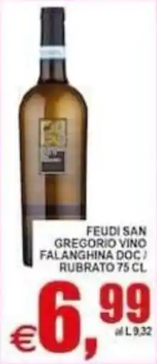 Pewex Feudi San Gregorio Vino Falanghina Doc/ Rubrato offerta