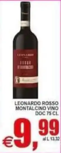 Pewex Leonardo Rosso Montalcino Vino offerta