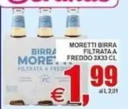 Pewex Moretti birra filtrata a freddo offerta