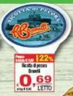 CTS Supermercati Ricotta di pecora Brunelli offerta