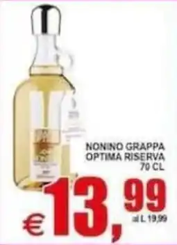 Pewex Nonino Grappa Optima Riserva offerta