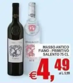 Pewex Masso Antico Fiano - Primitivo Salento offerta
