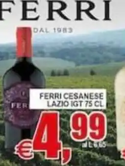 Pewex Ferri Cesanese Lazio IGT offerta