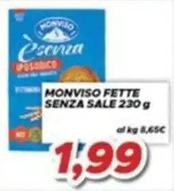 MA Supermercati Monviso fette senza sale offerta
