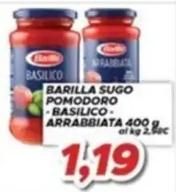 MA Supermercati Barilla sugo pomodoro basilico arrabbiata offerta