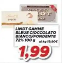 MA Supermercati Lindt gamme bleue cioccolato bianco/fondente offerta