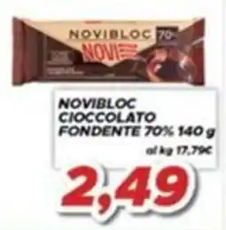 MA Supermercati Novibloc cioccolato fondente 70% offerta