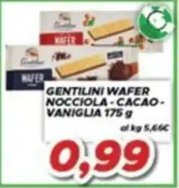 MA Supermercati Gentilini wafer nocciola - cacao - vaniglia offerta