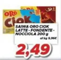 MA Supermercati Saiwa Oro Ciok Latte - Fondente - Nocciola offerta