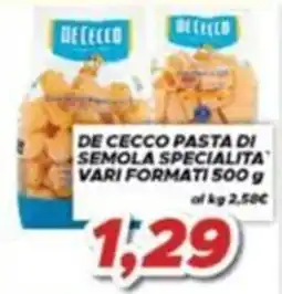 MA Supermercati De Cecco pasta di semola specialita offerta