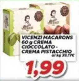 MA Supermercati Vicenzi macarons crema cioccolato - crema pistacchio offerta