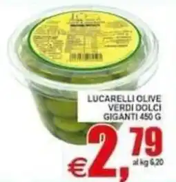 Pewex Lucarelli olive verdi dolci giganti offerta