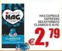 Pewex Hag capsule espresso decaffeinato classico offerta