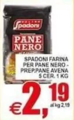 Pewex Spadoni farina per pane nero - prep.pane avena offerta