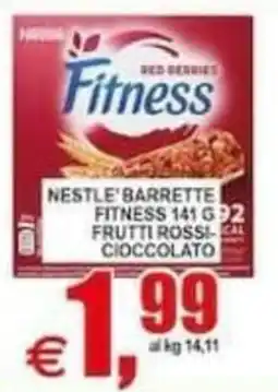 Pewex Nestlé Barrette Fitness Frutti Rossi Cioccolato offerta