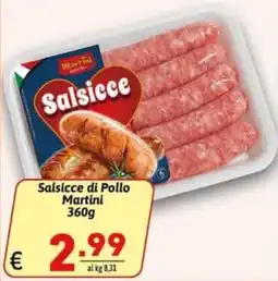 Ipercarni Salsicce di Pollo Martini offerta