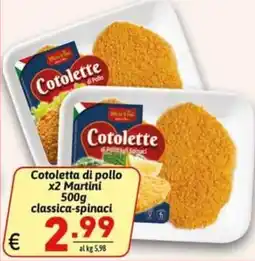 Ipercarni Cotolette di pollo Martini offerta