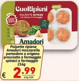 Ipercarni Polpette ripiene Amadori offerta