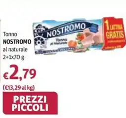 Futura Supermercati Tonno Nostromo al naturale offerta