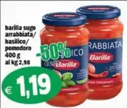Il Castoro Supermercati Barilla sugo arrabbiata/basilico/pomodoro offerta
