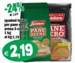 Il Castoro Supermercati Spadoni farina per pane nero / avena 5 cereali offerta