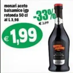Il Castoro Supermercati Monari aceto balsamico igp rotonda offerta