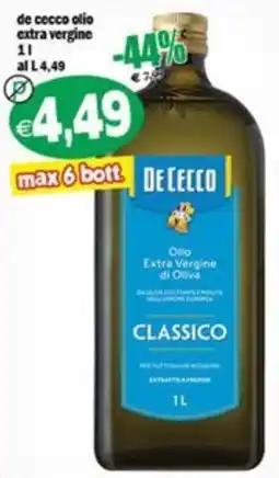 Il Castoro Supermercati De Cecco olio extra vergine offerta
