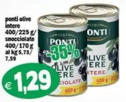 Il Castoro Supermercati Ponti olive intere offerta