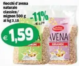 Il Castoro Supermercati fiocchi d'avena naturale classico offerta