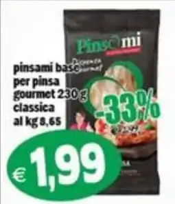 Il Castoro Supermercati Pinsami base per pinsa gourmet classica offerta