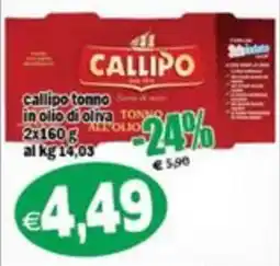 Il Castoro Supermercati Callipo tonno in olio di oliva offerta
