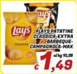 Idromarket Lays patatine classica-extra barbecue-campagnola-max offerta