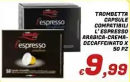 Idromarket Trombetta capsule compatibili l'espresso arabica-crema-decaffeinato offerta