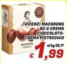 Idromarket Vicenzi macarons crema cioccolato-crema pistacchio offerta
