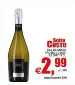 Pewex Cal de Costa Prosecco DOC offerta