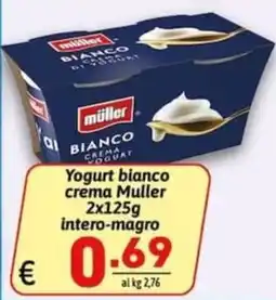 Ipercarni Yogurt bianco crema Muller offerta