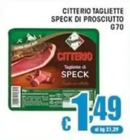 Sacoph Citterio tagliette di speck offerta