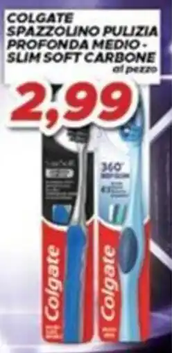 MA Supermercati Colgate spazzolino pulizia profonda medio - slim soft carbone offerta