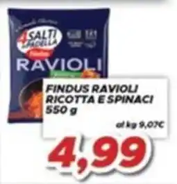 MA Supermercati Findus ravioli ricotta e spinaci offerta