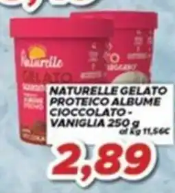 MA Supermercati Naturelle gelato proteico albume cioccolato vaniglia offerta