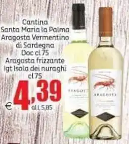Elite Aragosta Vermentino di Sardegna offerta