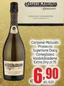 Elite Carpené Malvolti Prosecco Superiore Docg Conegliano Valdobbiadene Extra Dry offerta
