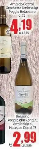 Elite Belisario Poggio alle Rondini Verdicchio di Matelica Doc offerta