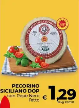 Ipercoop Radenza Pecorino Siciliano DOP con Pepe Nero offerta