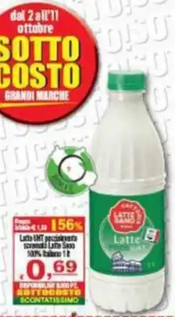 CTS Supermercati Latte UHT parzialmente scremato Latte Sano offerta