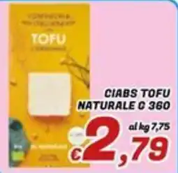 Idromarket Ciabs tofu naturale offerta