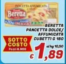 Idromarket Beretta Pancetta dolce/affumicata cubetti offerta