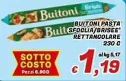 Idromarket Buitoni pasta sfoglia/brisee rettangolare offerta