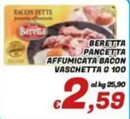 Idromarket Beretta pancetta affumicata bacon vaschetta offerta