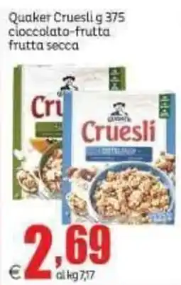 Elite Quaker Cruesli cioccolato-frutta secca offerta